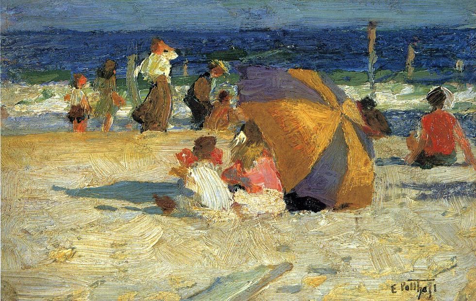 Edward Henry Potthast Beach Umbrella